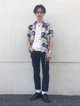 「FLORSHEIM（フローシャイム）のアイテム」を使った、164164さん（メンズ・170cm）の夏コーディネート
