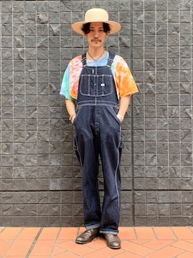 「アイテム（オールインワン・サロペット）」を使った、164164さん（メンズ・170cm）の夏コーディネート