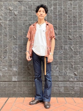 「N.HOOLYWOOD（N.ハリウッド）のアイテム（シューズ）」を使った、164164さん（メンズ・170cm）の夏コーディネート