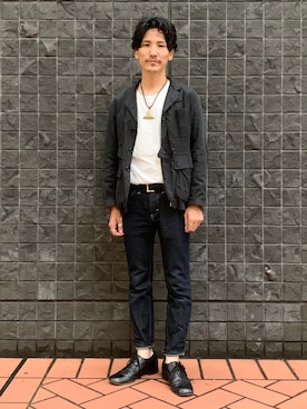 「アイテム（テーラードジャケット）」を使った、164164さん（メンズ・170cm）の夏コーディネート