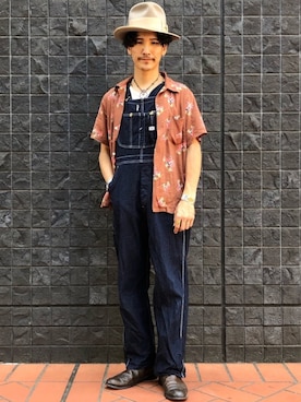 「アイテム（オールインワン・サロペット）」を使った、164164さん（メンズ・170cm）の夏コーディネート