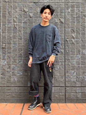 「ラインソックス」｜164164さん（メンズ・170cm）の秋コーディネート