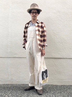 「アイテム（オールインワン・サロペット）」を使った、164164さん（メンズ・170cm）の夏コーディネート