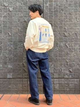 「Lee（リー）のアイテム（その他パンツ）」を使った、164164さん（メンズ・170cm）の秋コーディネート