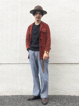 「N.HOOLYWOOD（N.ハリウッド）のアイテム（シューズ）」を使った、164164さん（メンズ・170cm）の秋コーディネート