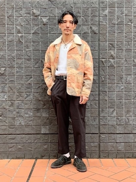 「Lee（リー）のアイテム（ライダースジャケット）」を使った、164164さん（メンズ・170cm）の秋コーディネート