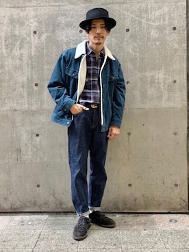 「Lee（リー）のアイテム（ライダースジャケット）」を使った、164164さん（メンズ・170cm）の秋コーディネート