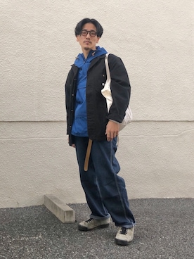「アイテム（ブルゾン、ブルー系）」を使った、164164さん（メンズ・170cm）の秋コーディネート