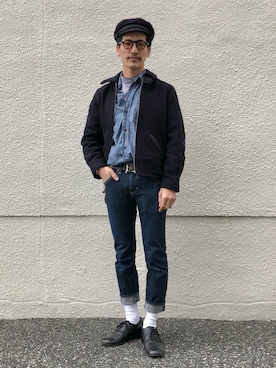 「FLORSHEIM（フローシャイム）のアイテム」を使った、164164さん（メンズ・170cm）の冬コーディネート