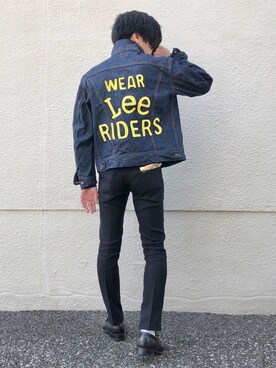 「Lee（リー）のアイテム（デニムジャケット）」を使った、164164さん（メンズ・170cm）の冬コーディネート
