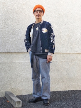 「東洋エンタープライズ（トーヨーエンタープライズ）のアイテム（ジャケット/アウター）」を使った、164164さん（メンズ・170cm）の冬コーディネート