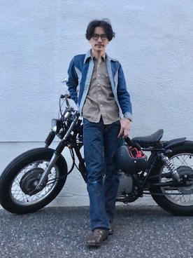 「N.HOOLYWOOD（N.ハリウッド）のアイテム（シューズ）」を使った、164164さん（メンズ・170cm）の春コーディネート