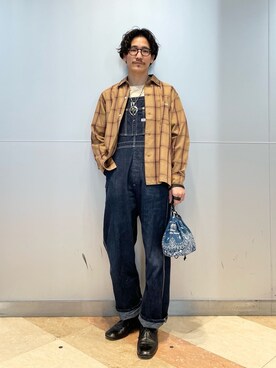 Lee 大阪店｜164164使用「Lee（オープンカラー チェック柄シャツ/長袖）」的時尚穿搭
