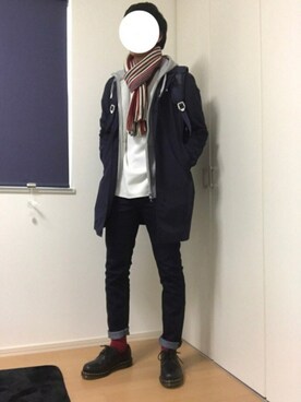 「Dr. Martens（ドクターマーチン）のDr.Martens (ドクターマーチン)/1461 3EYE GIBSON SHOES（その他シューズ）」を使った、M.Aさん（メンズ・173cm）の秋コーディネート