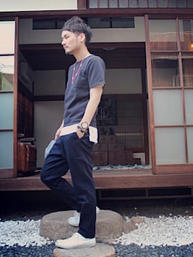 「JAPAN BLUE JEANS」｜isekat.aさん（メンズ・176cm）の夏コーディネート