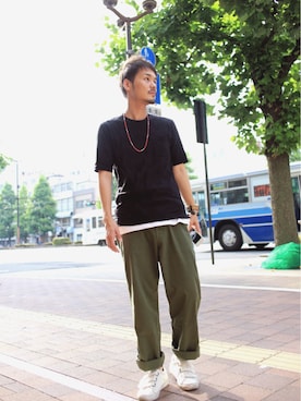 「COMME　CA COMMUNE（コムサコミューン）のアイテム」を使った、isekat.aさん（メンズ・176cm）の夏コーディネート