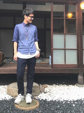 「SHIPS JET BLUE（シップスジェットブルー）のアイテム（アクセサリー）」を使った、isekat.aさん（メンズ・176cm）の夏コーディネート