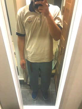 「MERRELL（メレル）のアイテム（スリッポン）」を使った、ykさん（メンズ・183cm）の夏コーディネート