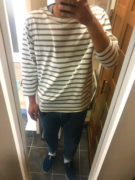 「ROLLING CRADLE（ローリングクレイドル）のアイテム（デニムパンツ）」を使った、ykさん（メンズ・183cm）の夏コーディネート
