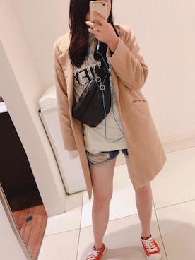 「WEGO（ウィゴー）のアイテム（ダッフルコート）」を使った、あーさん（レディース・162cm）の秋コーディネート