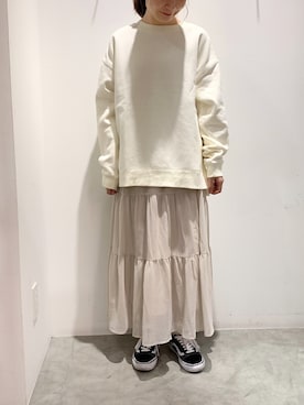「消えそうな色コーデ」｜ゆなすんさん（レディース・158cm）の冬コーディネート
