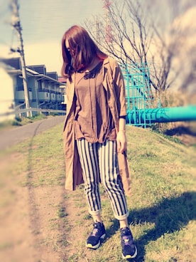 「Simplicite（サンプリシテ）のアイテム（その他アウター）」を使った、aimi*さん（レディース・160cm）の春コーディネート