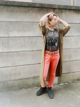 「HALFMAN（ハーフマン）のアイテム」を使った、aimi*さん（レディース・160cm）の春コーディネート