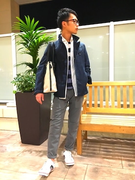 「GOLIATH（ゴライアス）のアイテム」を使った、イオンモール鹿児島 ハイダウェイニコルさん（メンズ・165cm）の春コーディネート