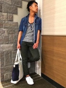 イオンモール鹿児島 ハイダウェイニコルさん（メンズ・165cm）の春コーディネート