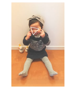 「ハイネックトップス」｜smile さん（キッズ・70cm）の冬コーディネート