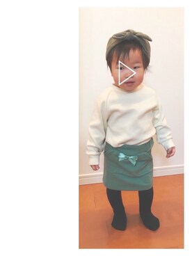 「ハイネックトップス」｜smile さん（キッズ・80cm）の秋コーディネート