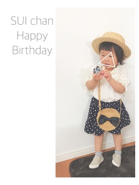 「アイテム（スカート）」を使った、smile さん（キッズ・90cm）の春コーディネート