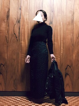 「UNIQLO（ユニクロ）のエクストラファインメリノリブタートルネックセーター（長袖）（ニット/セーター）」を使った、まいさん△さん（レディース・150cm）の秋コーディネート