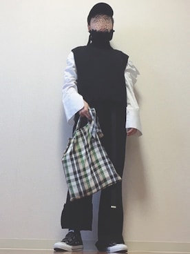 「STYLENANDA（スタイルナンダ）のアイテム（ベスト）」を使った、kiwakoさん（レディース・154cm）の冬コーディネート