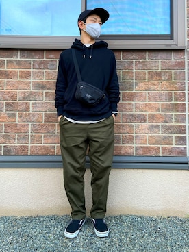 「carhartt」｜「アイテム（スリッポン）」を使った、kazuさん（メンズ・166cm）の春コーディネート
