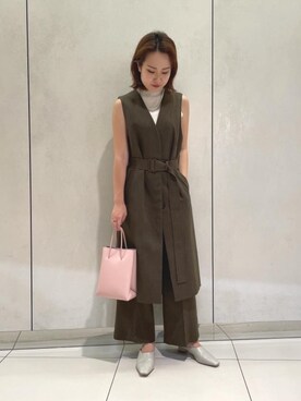 「green label relaxing（グリーンレーベルリラクシング）のアイテム（その他アウター）」を使った、kaieda_rさん（レディース・162cm）の夏コーディネート