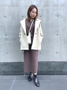「green label relaxing（グリーンレーベルリラクシング）のアイテム（その他アウター）」を使った、kaieda_rさん（レディース・162cm）の秋コーディネート