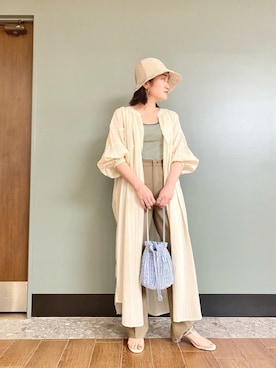 「URBAN RESEARCH（アーバンリサーチ）のアイテム（ハット）」を使った、mashikoさん（レディース・155cm）の春コーディネート