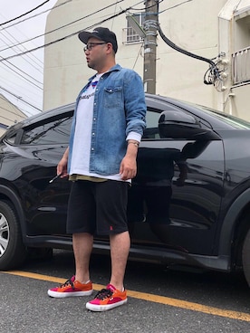「EDWIN（エドウィン）のアイテム（その他トップス）」を使った、Nobuさん（メンズ・173cm）の夏コーディネート