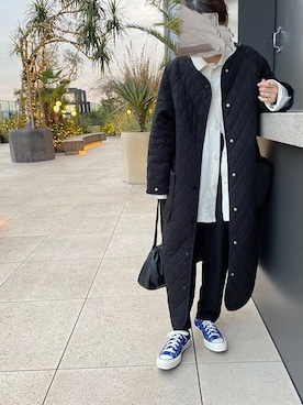 「Libra Cue（リブラ キュー）のアイテム（その他アウター）」を使った、いとうさん（レディース・157cm）の冬コーディネート