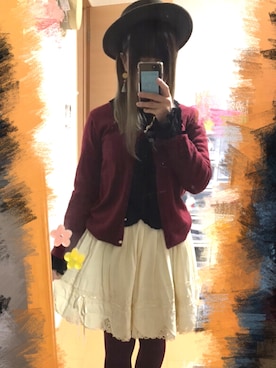 「Kawaii」｜「アイテム（帽子）」を使った、あっちゃんさん（レディース・153cm）の冬コーディネート