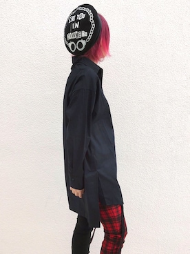 「原宿」｜「アイテム（ハンチング/ベレー帽）」を使った、一般受けゼロさんさん（メンズ・160cm）の冬コーディネート