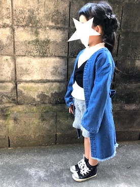 「5歳」｜「アイテム（その他トップス）」を使った、othh_lala♪hさん（キッズ・100cm）の秋コーディネート