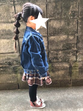 「SEVENDAYS=SUNDAY（セブンデイズサンデイ）のアイテム（その他アウター）」を使った、othh_lala♪hさん（キッズ・100cm）の冬コーディネート