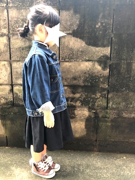 「SEVENDAYS=SUNDAY（セブンデイズサンデイ）のアイテム（その他アウター）」を使った、othh_lala♪hさん（キッズ・100cm）の冬コーディネート