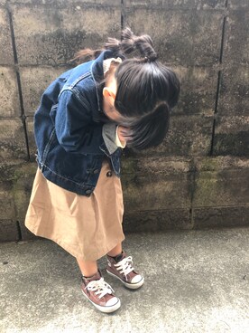 「SEVENDAYS=SUNDAY（セブンデイズサンデイ）のアイテム（その他アウター）」を使った、othh_lala♪hさん（キッズ・100cm）の冬コーディネート