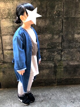 othh_lala♪hさんの「【ママとお揃い】TYPYDENIMリメイクガウン」を使ったコーディネート