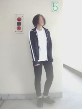 「ロールアップ」｜「アイテム（ジャージ）」を使った、aoi!さん（レディース・162cm）の春コーディネート