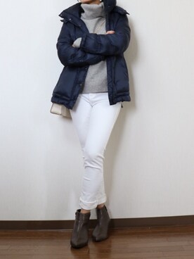 「Eddie Bauer（エディーバウアー）のアイテム（ジャケット/アウター）」を使った、WADAWAKOさん（レディース・154cm）の冬コーディネート