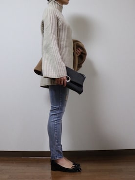 「WOWSTYLE（WOWSTYLE）のアイテム」を使った、WADAWAKOさん（レディース・154cm）の冬コーディネート